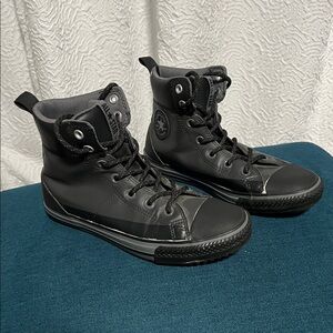 Black High-Top Sneakers